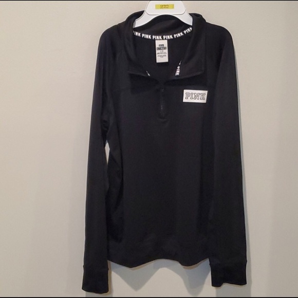 PINK Victoria's Secret Jackets & Blazers - Black PINK VS quarter zip